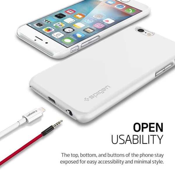SPIGEN Ultra Thin Fit Skal till Apple iPhone 6/6S (Vit)