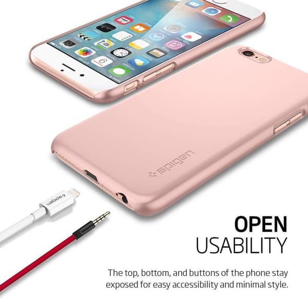 SPIGEN Ultra Thin Fit Skal till Apple iPhone 6/6S - Rose Gold