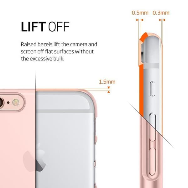 SPIGEN Ultra Thin Fit Skal till Apple iPhone 6/6S - Rose Gold