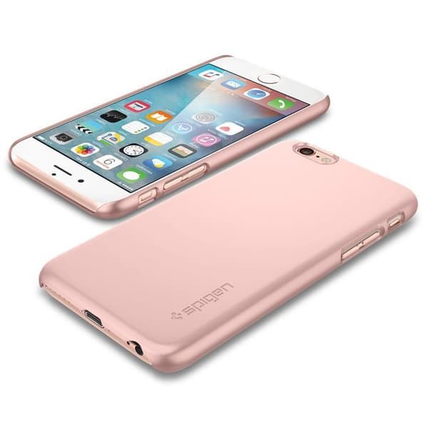 SPIGEN Ultra Thin Fit Skal till Apple iPhone 6/6S - Rose Gold