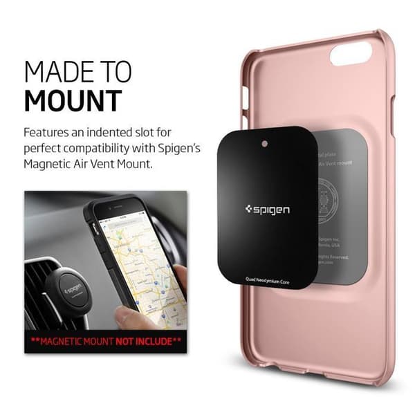 SPIGEN Ultra Thin Fit Skal till Apple iPhone 6/6S - Rose Gold