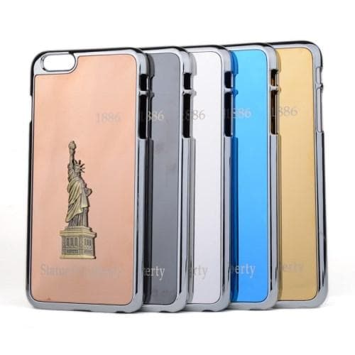3D Metall Skal till Apple iPhone 6(S) Plus / 6S Plus - Frihetsgudinnan (RoseGold