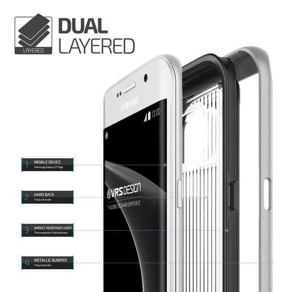 Verus Triple Mixx Skal till Samsung Galaxy S7 Edge - Silver