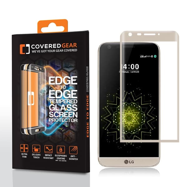 CoveredGear Edge to Edge Härdat Glas Skärmskydd till LG G5 - Gold