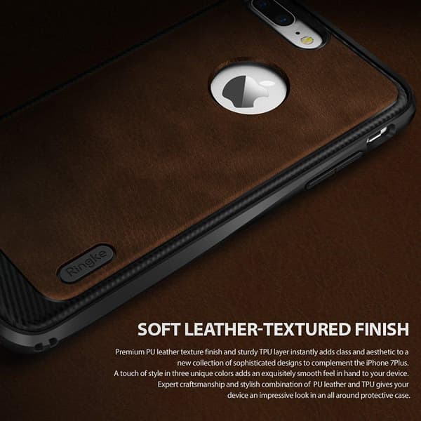 Ringke Leather Style Skal till Apple iPhone 7 Plus - Brun