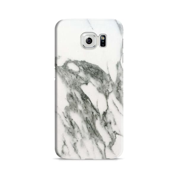 Skal till Samsung Galaxy S6 - Marble - Vit/Grå