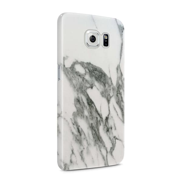 Skal till Samsung Galaxy S6 - Marble - Vit/Grå