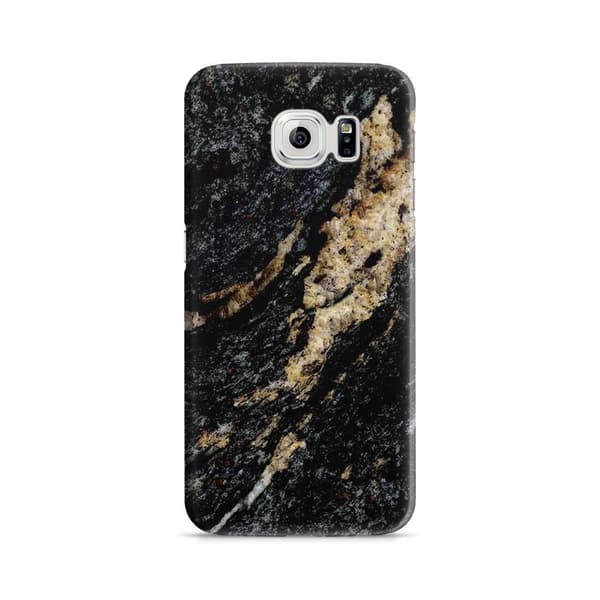 Skal till Samsung Galaxy S6 - Marble - Svart