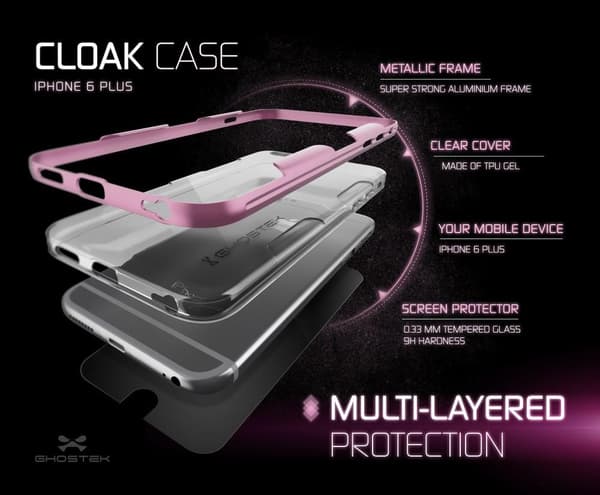 Ghostek Cloak Skal till iPhone 6(S) Plus - Rosa