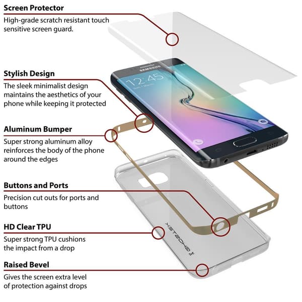 Ghostek Cloak Skal till Samsung Galaxy S6 Edge Plus - Gold