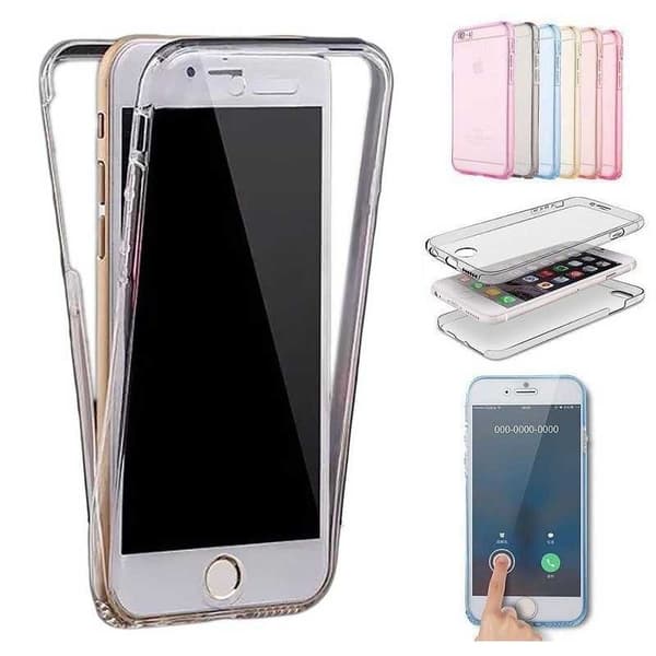 360° täysin peittävä silikonikotelo iPhone 6/6S Rosenguld