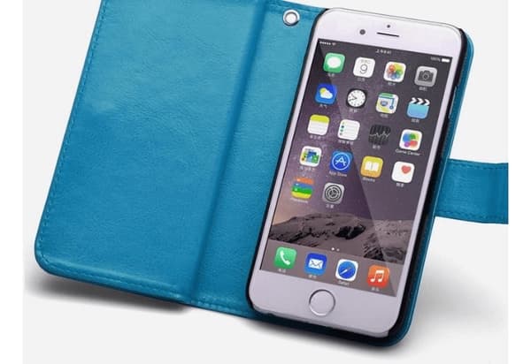 iPhone 6/6S - Stilrent Plånboksfodral i Läder av ROYBEN (TURKOS)