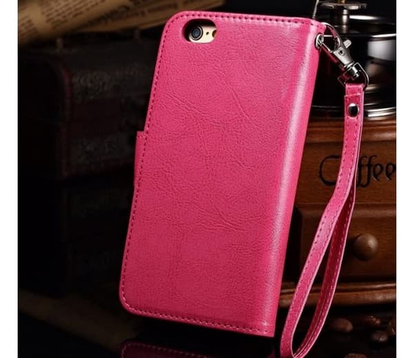 iPhone 6/6S - Stilrent Plånboksfodral i Läder från ROYBEN (ROSA)
