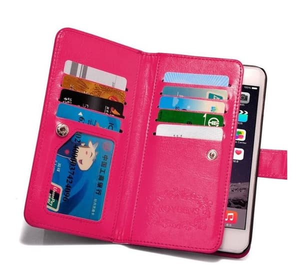 iPhone 6/6S - Stilrent Plånboksfodral i Läder från ROYBEN (ROSA)