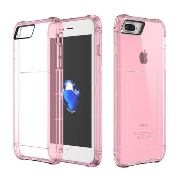 Praktiskt Silikonskal extra tjocka hörn för iPhone 7 Anti-crash Rosa