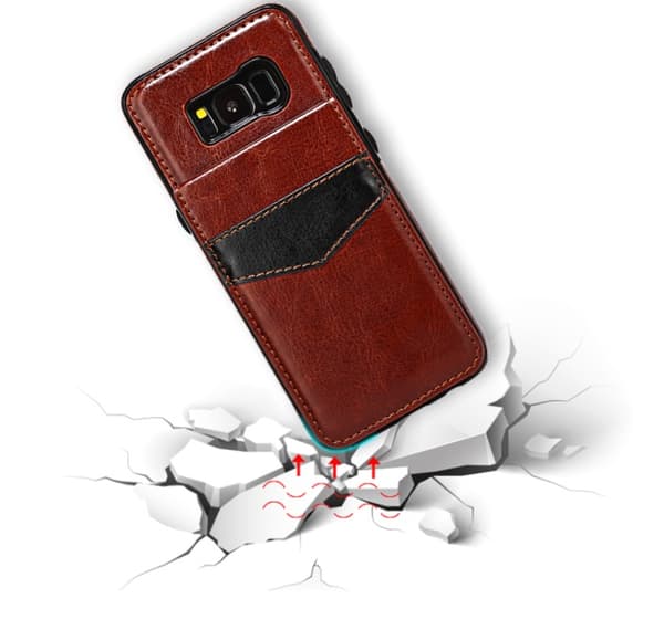 Samsung Galaxy S8 - Elegant Läderskal med Plånbok/Kortfack