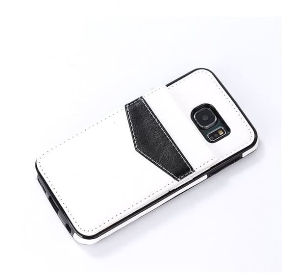 Samsung S7 Edge - LEMANS Läderskal med Plånbok/Kortfack