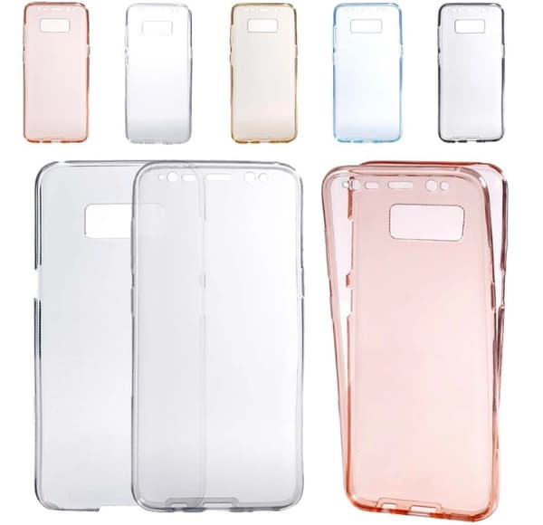 Samsung S8+ Dubbelsidigt silikonfodral med TOUCHFUNKTION