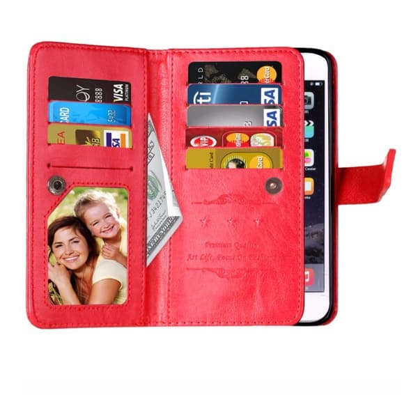 Stilrent Elegant 9-korts Plånboksfodral för iPhone 7 FLOVEME