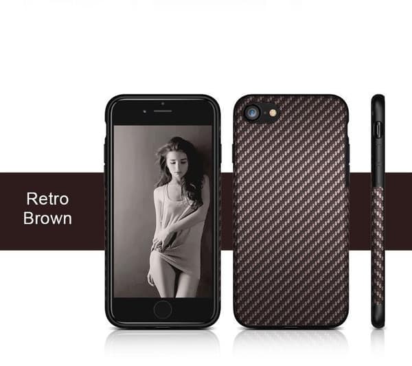 IPhone 6/6S SKAL från FLOVEME's (CARBON-serie) Brun Brun