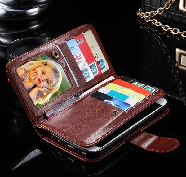 Elegant ROYBEN Plånboksfodral med 9 kortfack Samsung S7 EDGE Vit
