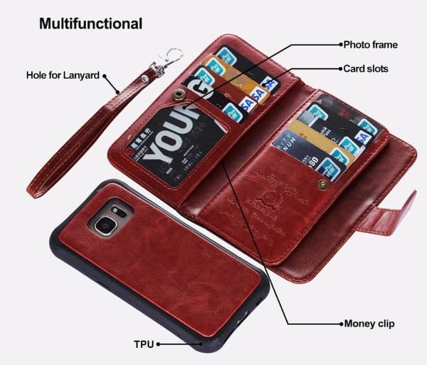 Elegant 9 kort Plånboksfodral för Samsung Galaxy S8+ FLOVEME