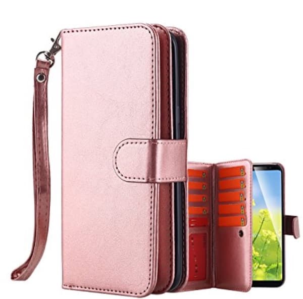 9 kort Plånboksfodral för Samsung Galaxy S8 Roséguld