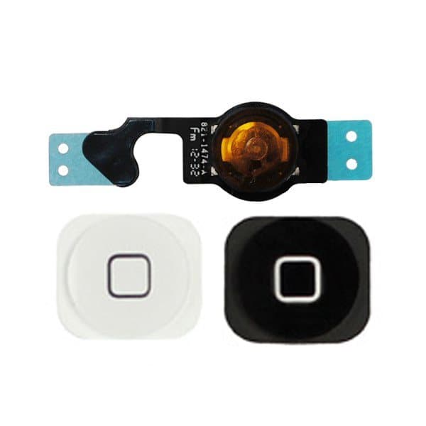 iPhone 5 - Komplett Hemknapp inkl. flexkabel (VIT eller SVART)