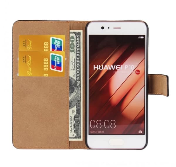 Huawei P10 Plus - Stilrent Plånboksfodral från TOMKAS (Läder)