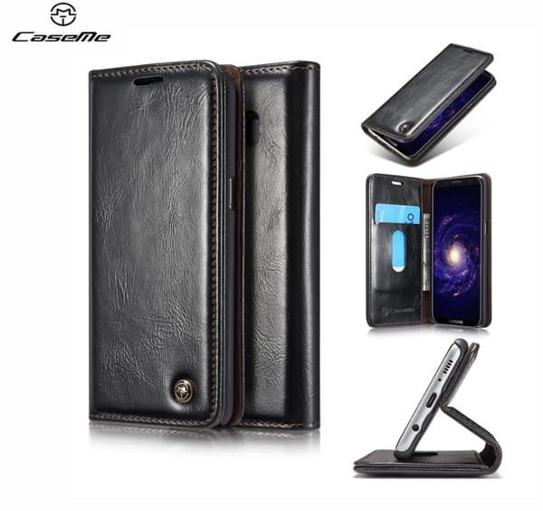 Elegant Plånboksfodral i Läder för Galaxy S8+ från CASEME
