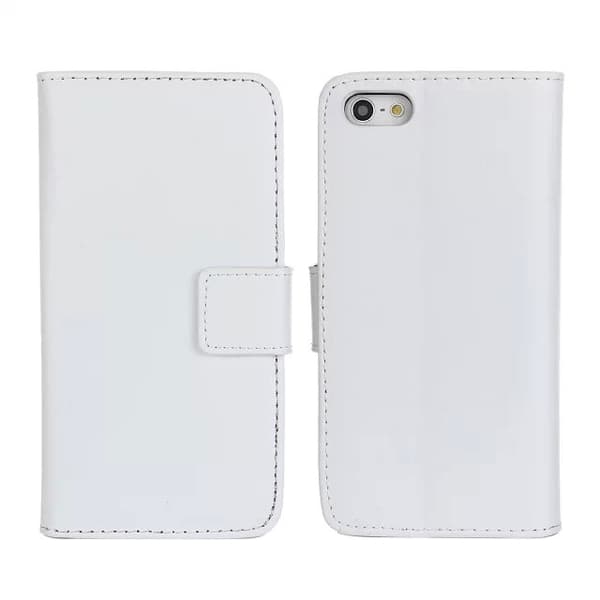 SKALO iPhone 5/5S/SE(1:a gen) Flip Cover m. Pung i Ægte Læder