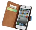 Miniatyrbillede 6 af 11: SKALO iPhone 5/5S/SE(1:a gen) Flip Cover m. Pung i Ægte Læder