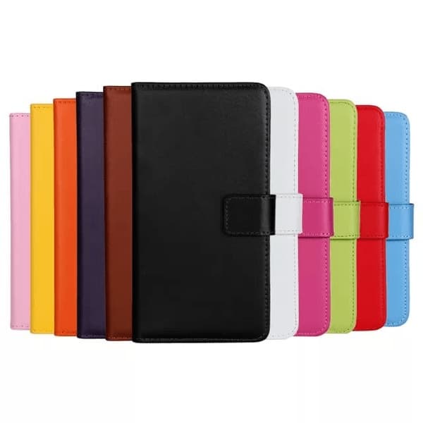 SKALO iPhone 5/5S/SE(1:a gen) Flip Cover m. Pung i Ægte Læder