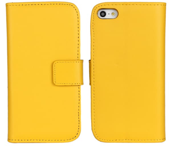 SKALO iPhone 5/5S/SE(1:a gen) Plånboksfodral Äkta Skinn