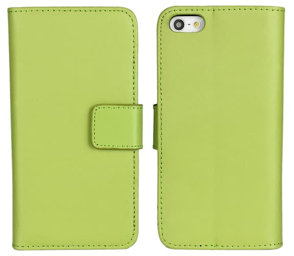 SKALO iPhone 5/5S/SE(1:a gen) Plånboksfodral Äkta Skinn