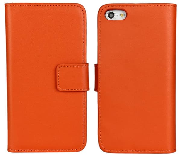 SKALO iPhone 5/5S/SE(1:a gen) Plånboksfodral Äkta Skinn