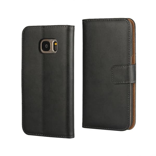 SKALO Samsung S7 Plånboksfodral Äkta Skinn