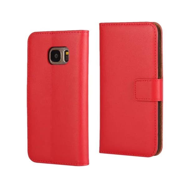 SKALO Samsung S7 Plånboksfodral Äkta Skinn