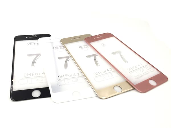 SKALO iPhone 7/8 Heltäckande Skärmskydd Härdat Glas Svart