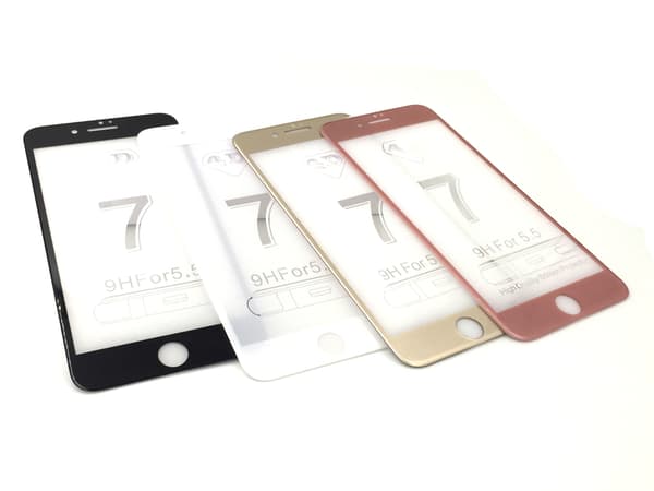 SKALO iPhone 7/8 Plus Heltäckande Skärmskydd Härdat Glas - Svart