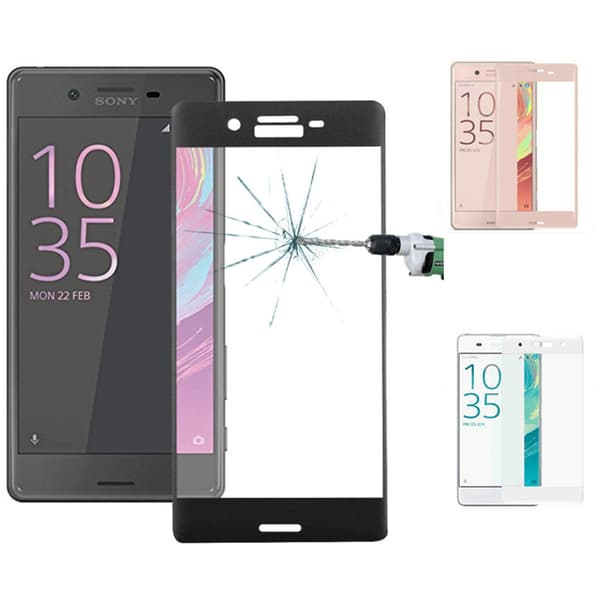Heltäckande Härdat Glas till SONY Xperia X Vit