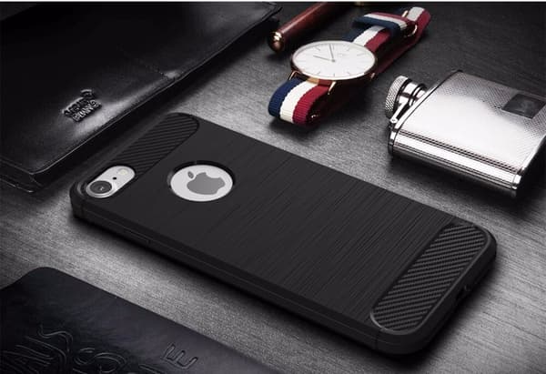 SKALO iPhone 7/8 Armor Carbon Stöttåligt TPU-skal