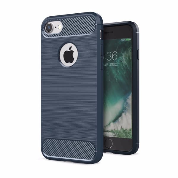 SKALO iPhone 7/8 Armor Carbon Stöttåligt TPU-skal
