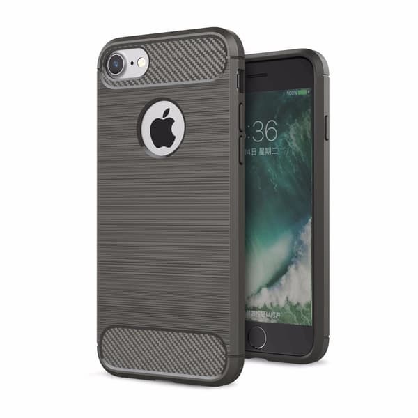 SKALO iPhone 7/8 Armor Carbon Stöttåligt TPU-skal