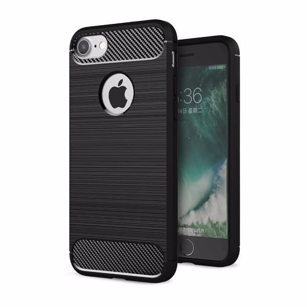 SKALO iPhone 7/8 Armor Carbon Stöttåligt TPU-skal