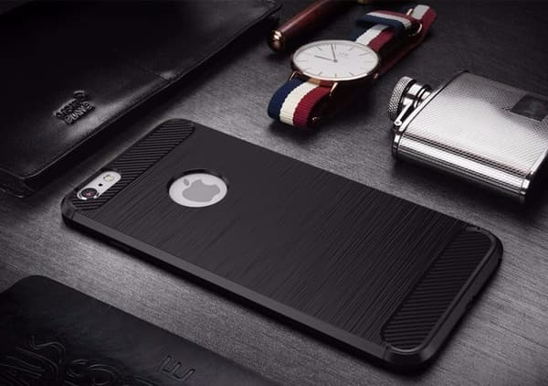 SKALO iPhone 6/6S Armor Carbon Stöttåligt TPU-skal