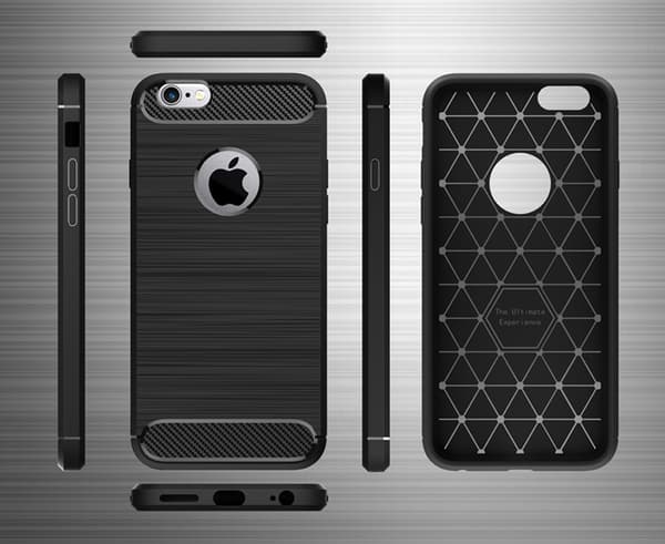 SKALO iPhone 6/6S Armor Carbon Stöttåligt TPU-skal