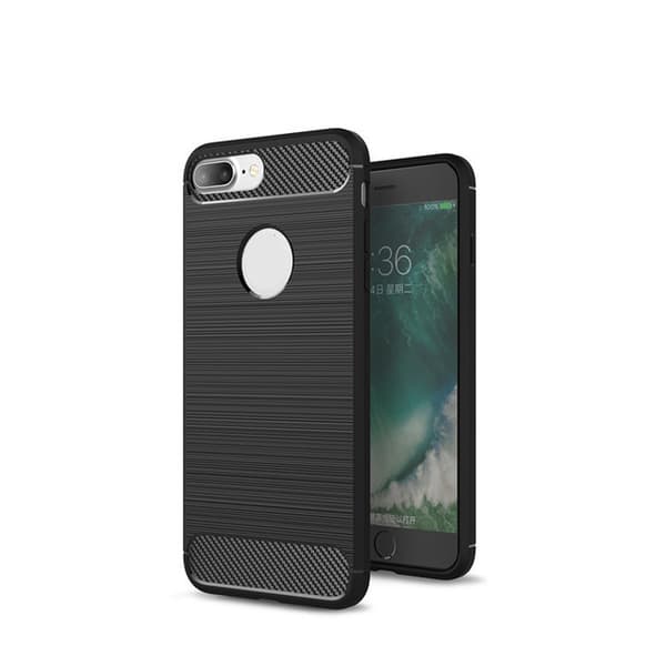 SKALO iPhone 7/8 Plus Armor Carbon Stöttåligt TPU-skal Svart