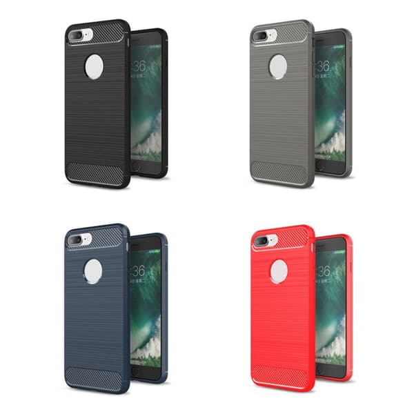 SKALO iPhone 7/8 Plus Armor Carbon Stöttåligt TPU-skal