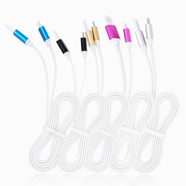 Trasselfri Platt USB Kabel - 1 Meter - Guld